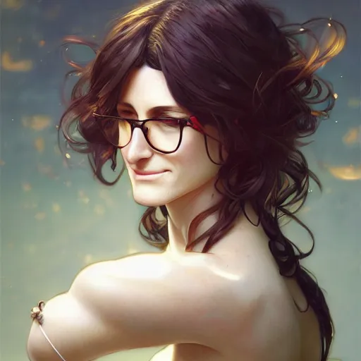 Image similar to ultra realistic illustration, lisa edelstein anime, intricate, elegant, highly detailed, digital painting, artstation, concept art, smooth, sharp focus, illustration, art by artgerm and greg rutkowski and alphonse mucha and wlop