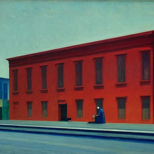 Image similar to big factory by Edward hopper