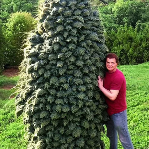 Prompt: beautiful giant marijuana bud as a nathan fillion