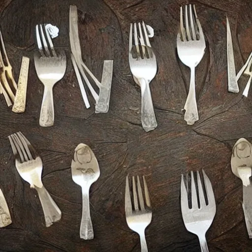 Image similar to the game of thrones bit with forks