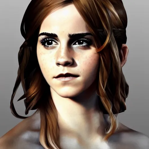 Prompt: Emma Watson in the style of the game League of Legends, with a background based on the game League of Legends, detailed face, old 3d graphics