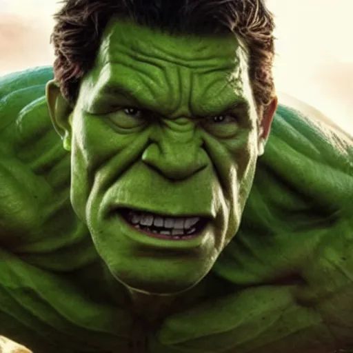 Image similar to Tom Holland as The Hulk