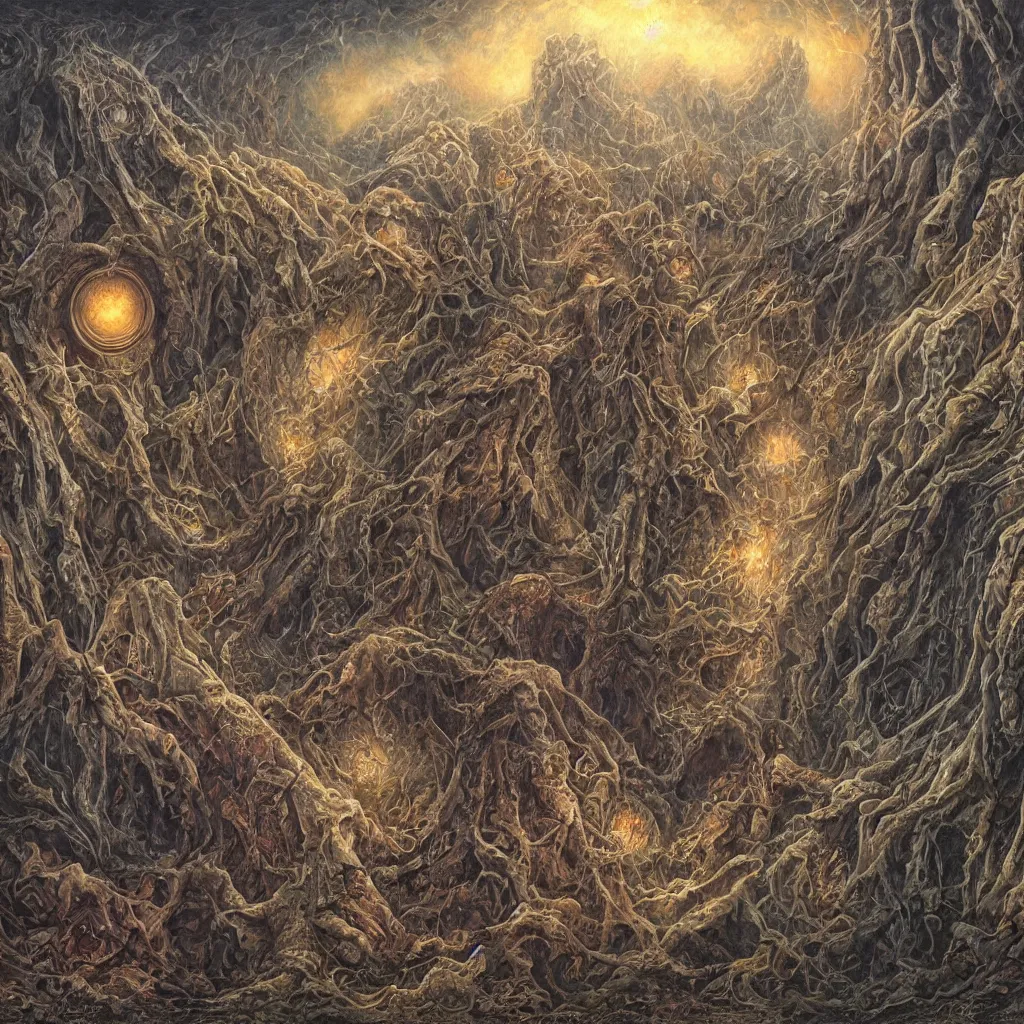 Image similar to the chamber of whispering eyes, dan seagrave art