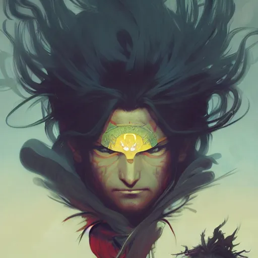 Image similar to madara, highly detailed, digital painting, artstation, concept art, sharp focus, illustration, art by greg rutkowski and alphonse mucha