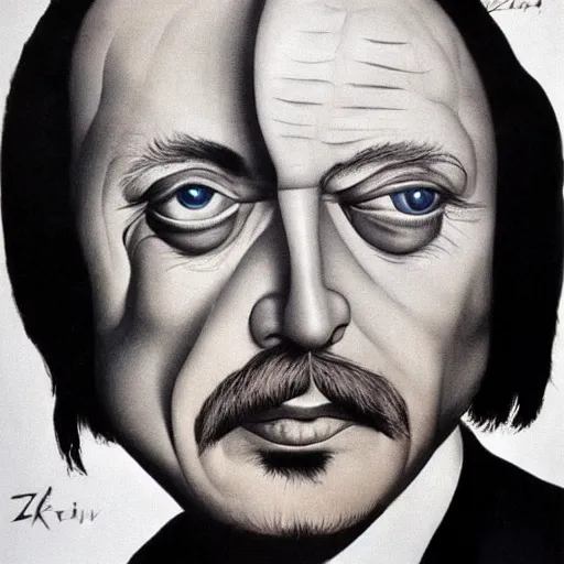 Prompt: Zdzislaw Bekinski made by Salvador Dali