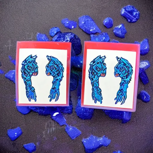 Image similar to demogorgon with blue earrings