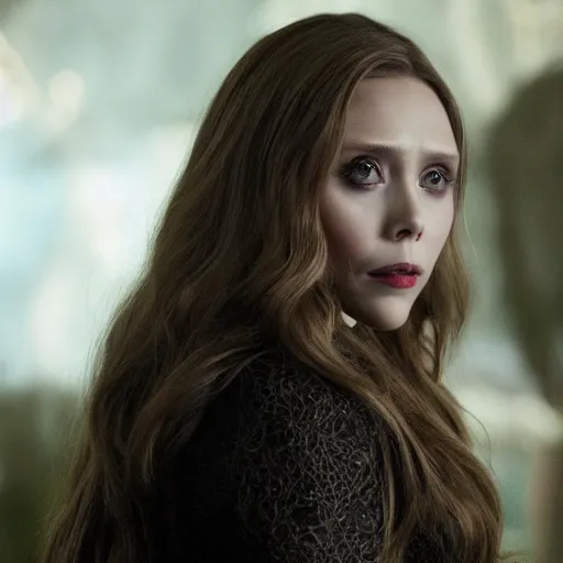 Prompt: elizabeth olsen as a vampire