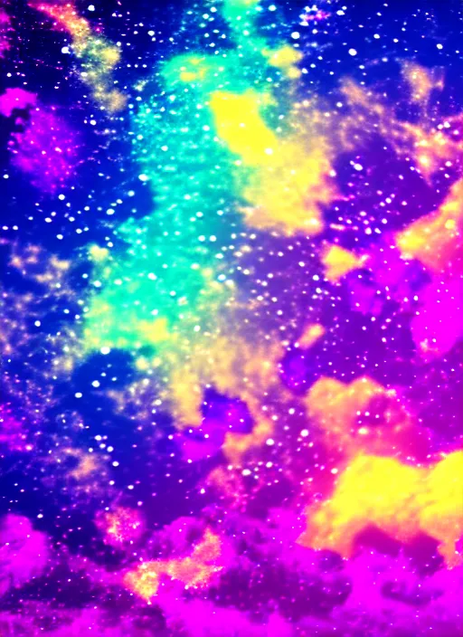 Image similar to purple and yellow abstract, voxel - based galaxy background, unreal engine, high contrast, high quality wallpaper, 4 k