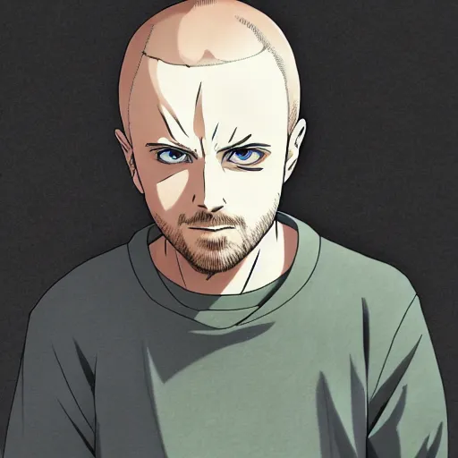 Prompt: jesse pinkman from breaking bad in tokyo ghoul anime, 4 k, hyper realistic, anime style, illustration