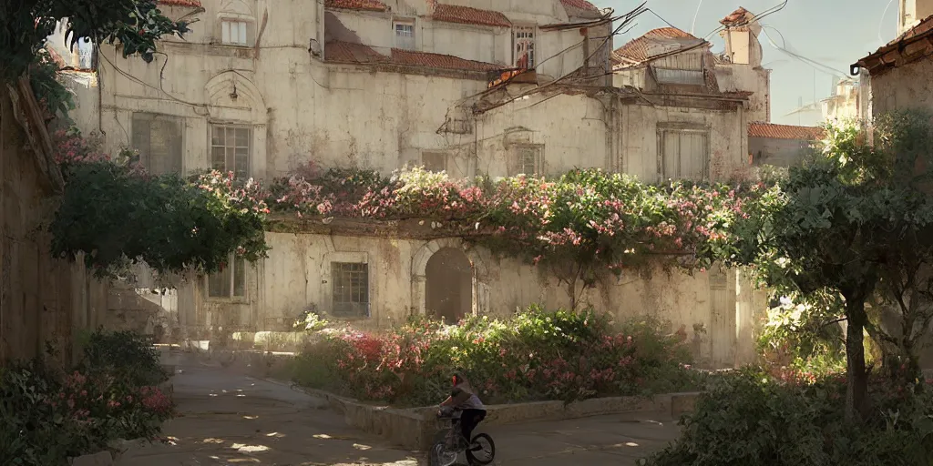 Prompt: lisbon, beautiful views, painterly concept art, joanna gaines, environmental concept art, farmhouse, magnolia, concept art illustration by ross tran, james gurney, by craig mullins, by greg rutkowski