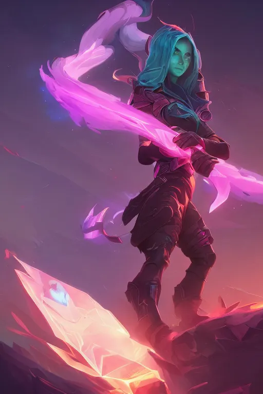 Prompt: zoe league of legends wild rift hero champions arcane fantasy digital painting bioluminance alena aenami artworks in 4 k design by lois van baarle by sung choi by john kirby artgerm and greg rutkowski and magali villeneuve tank support marksman mage fighter assassin,