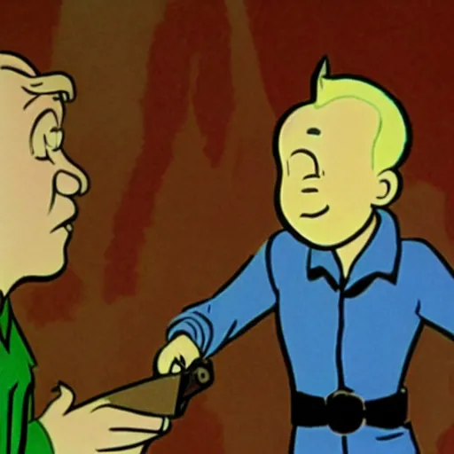 Prompt: tintin as drawn by don bluth