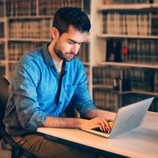 Image similar to a machine learning engineer working tirelessly on his laptop