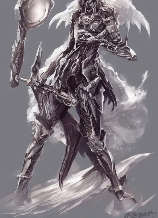 Image similar to concept art. angel knight girl. artsation trending. highly detailed