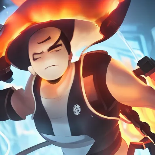 Fire Force Ogun as Brand from league of legends, movie