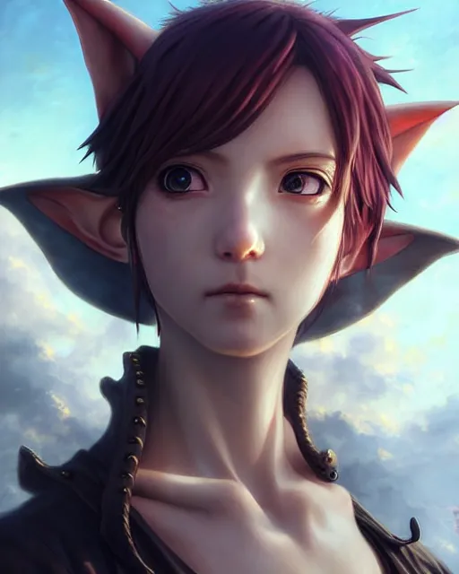Prompt: portrait Anime Pirate Elf Soft fine face, pretty face, realistic shaded Perfect face, fine details. Anime. Antique Renaissance realistic shaded lighting by katsuhiro otomo ghost-in-the-shell, magali villeneuve, artgerm, rutkowski Jeremy Lipkin and Giuseppe Dangelico Pino and Michael Garmash and Rob Rey