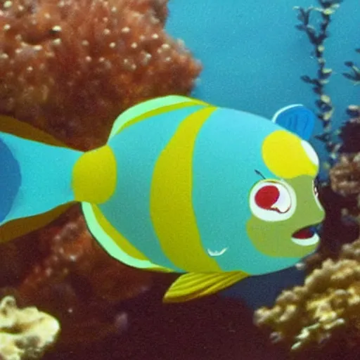 Image similar to photo of ponyo as a real fish