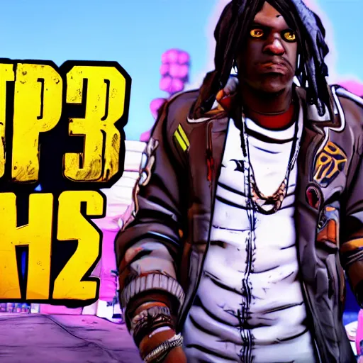 Prompt: rapper Chief Keef in borderlands 2 very detailed 4K quality super realistic