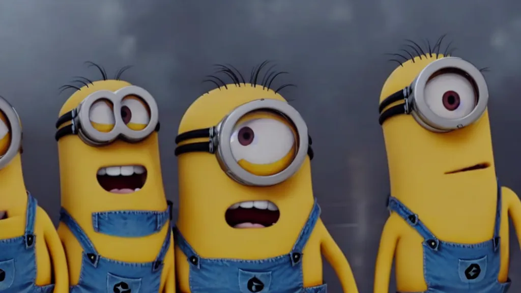 Prompt: minions k - pop music video