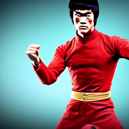 Prompt: bruce lee in shang chi outfit, 4 k