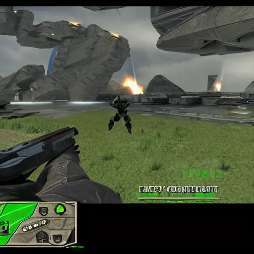 Prompt: halo 1 gameplay footage