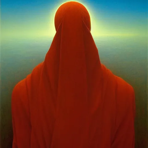 Prompt: a silent prayer like dreamers do. by jeffrey smith, zdzisław beksinski oil on canvas