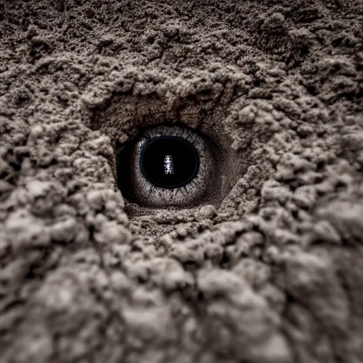 Prompt: eyeballs peaking through, buried under a sea of mud, 4 k, 8 k, landscape