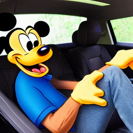 Image similar to goofy in a car accident