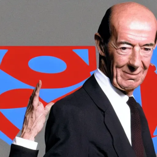 Prompt: valery giscard d'estaing as 1 9 6 0 s superman