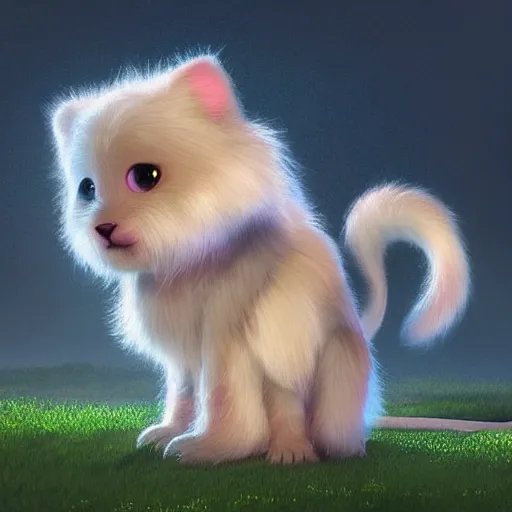 Image similar to cutie fluffy creature movie star people, digital art, 3 d, octave render, masterpiece, mega detailed, pixar, disney, vivid illustration, cartoon, fantasy, by george stubbs, artgerm, in the style of ghibli kazuo oga, pastel fur