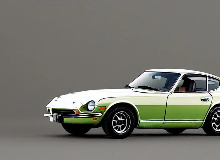 Prompt: 1970 Datsun 240Z in the style of Ken Sugimori