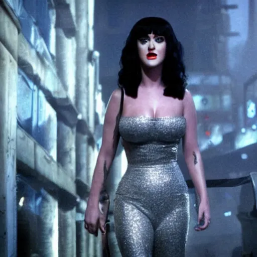 Image similar to katy perry in blade runner 2047