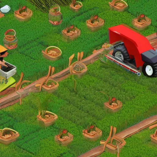 Prompt: concept farming game vietnam style