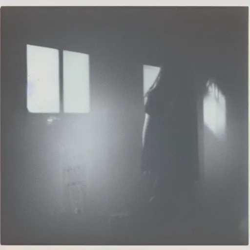 Image similar to atmospheric polaroid photograph of madotsuki in the backrooms