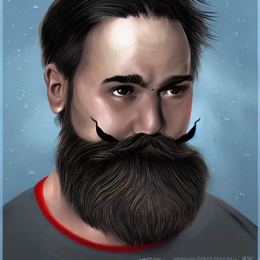 Image similar to the most vile mustache, trending on art station