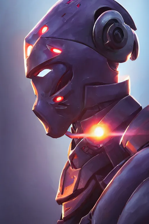 Image similar to epic mask helmet robot ninja portrait stylized as fornite style game design fanart by concept artist gervasio canda, behance hd by jesper ejsing, by rhads, makoto shinkai and lois van baarle, ilya kuvshinov, rossdraws global illumination radiating a glowing aura global illumination ray tracing hdr render in unreal engine 5