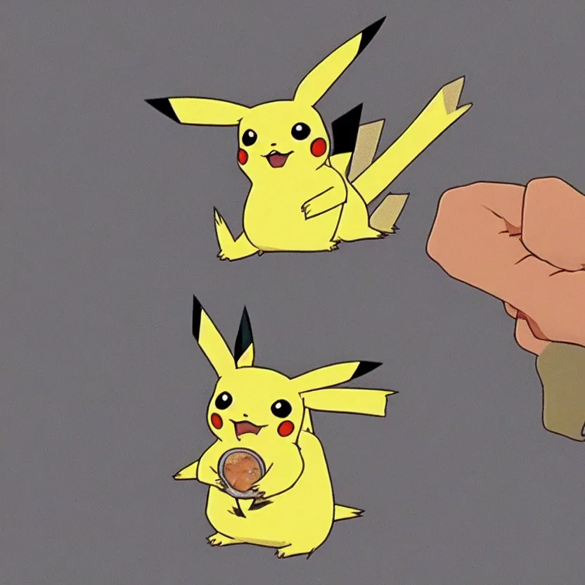 Image similar to cctv footage of pikachu eating my gnocchis