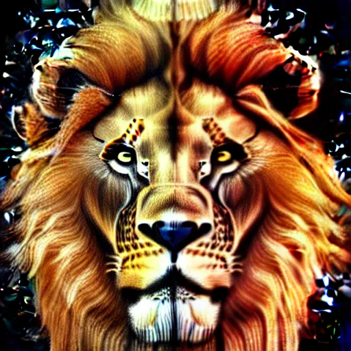 Prompt: digital illustration of lion by patrice Murciano, trending on artstation