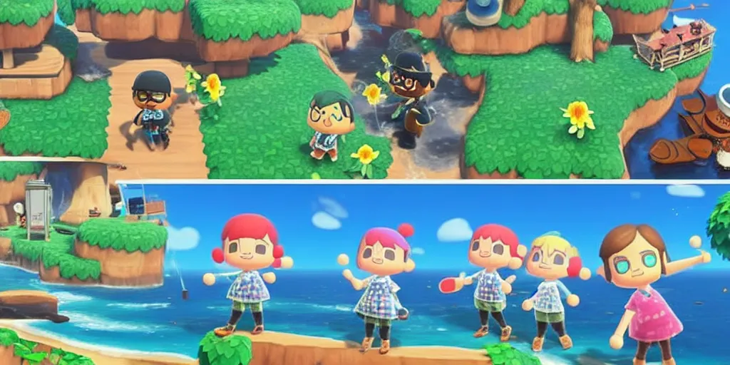 Prompt: Step-by-step guide of how to do an obscure trick to reveal a previously undiscovered Animal Crossing: New Horizons secret