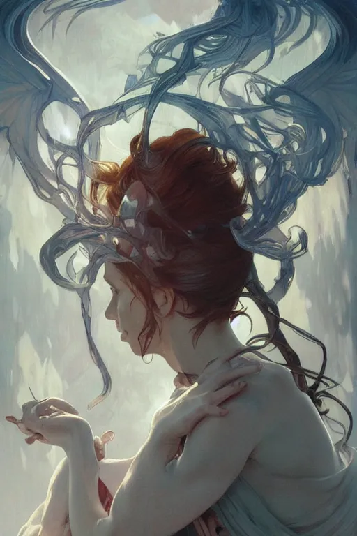 Prompt: Demon knocking on my mind, highly detailed, digital painting, artstation, concept art, smooth, sharp focus, illustration, ArtStation, art by artgerm and greg rutkowski and alphonse mucha and Charlie Bowater, Trending on artstation, artstationHD, artstationHQ, 4k, 8k