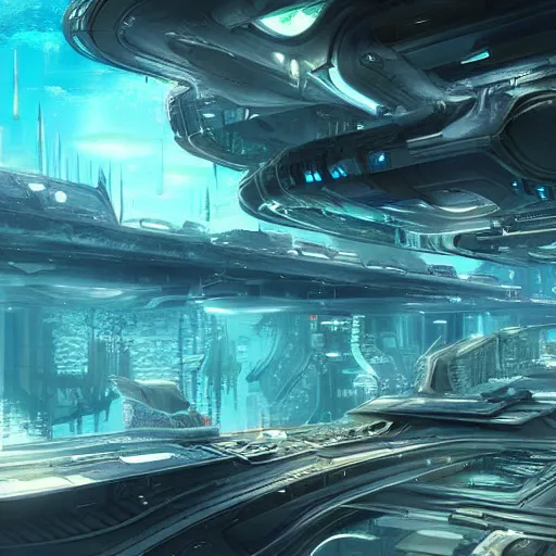 Image similar to beautiful underwater futuristic city, trending on artstation