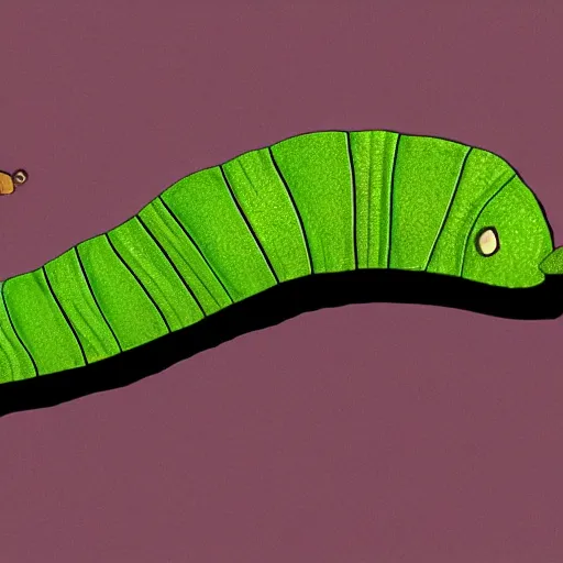 Prompt: tiny cute caterpillar eating the monstera leaf, 3d highly detailed, The Rusted Pixel style