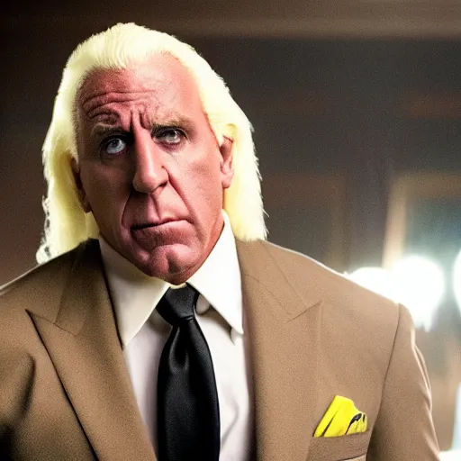 Prompt: ric flair, movie still, from the new weekend at bernie's movie, 8 k, realistic