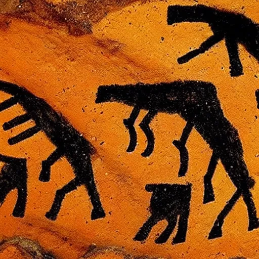 Image similar to paleolithic cave painting