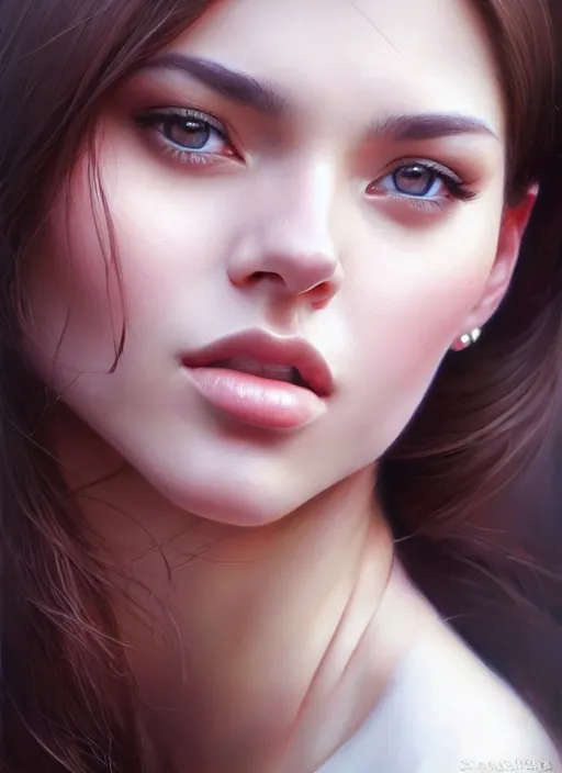 Image similar to photo of a gorgeous young woman in the style of stefan kostic, realistic, sharp focus, 8k high definition, insanely detailed, intricate, elegant, art by stanley lau and artgerm