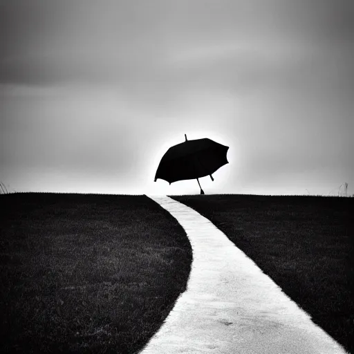 Image similar to an umbrella, award winning black and white photography