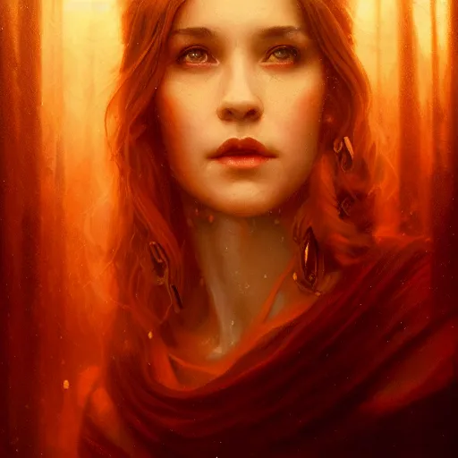 Image similar to riveting seductive oracle of delphi portrait, mysterious atmospheric lighting, painted, intricate, volumetric lighting, beautiful, rich deep colours masterpiece, golden hour, sharp focus, ultra detailed, by leesha hannigan, ross tran, thierry doizon, kai carpenter, ignacio fernandez rios