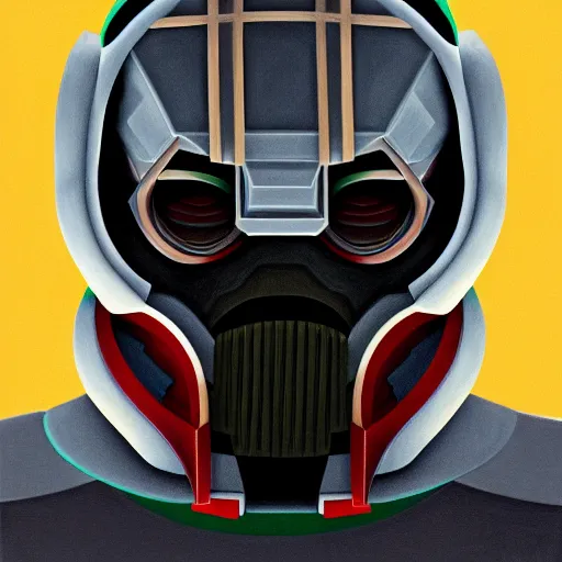 Image similar to portrait of mf doom, highly detailed, digital painting, artstation, illustration, by kenny kong