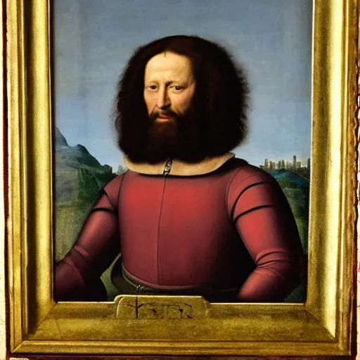 Image similar to renaissance portrait of hasan piker