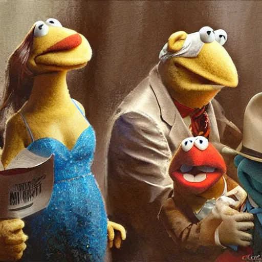 Image similar to the muppets, craig mullins